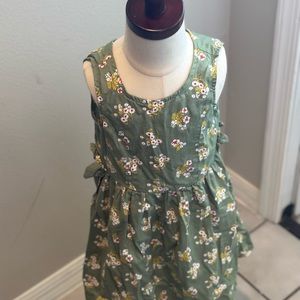 Green floral print sundress